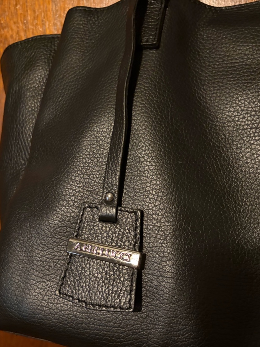 A. Bellucci Italian Leather Satchel w/ Crossbody Strap